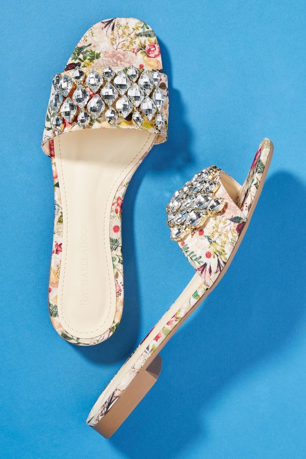Slide View: 2: Raphaella Booz Embellished Slide Sandals