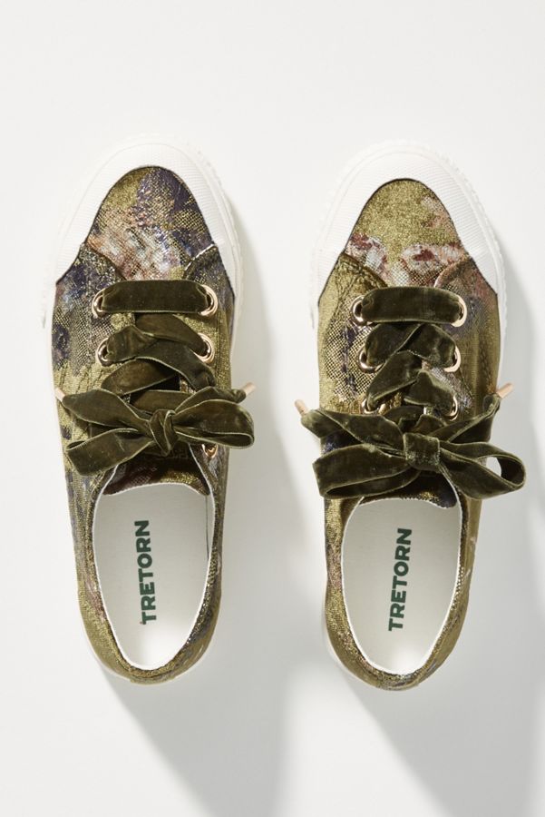 Tretorn Floral Velvet Sneakers | Anthropologie