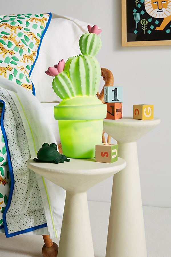 Slide View: 1: Potted Succulent Night Light