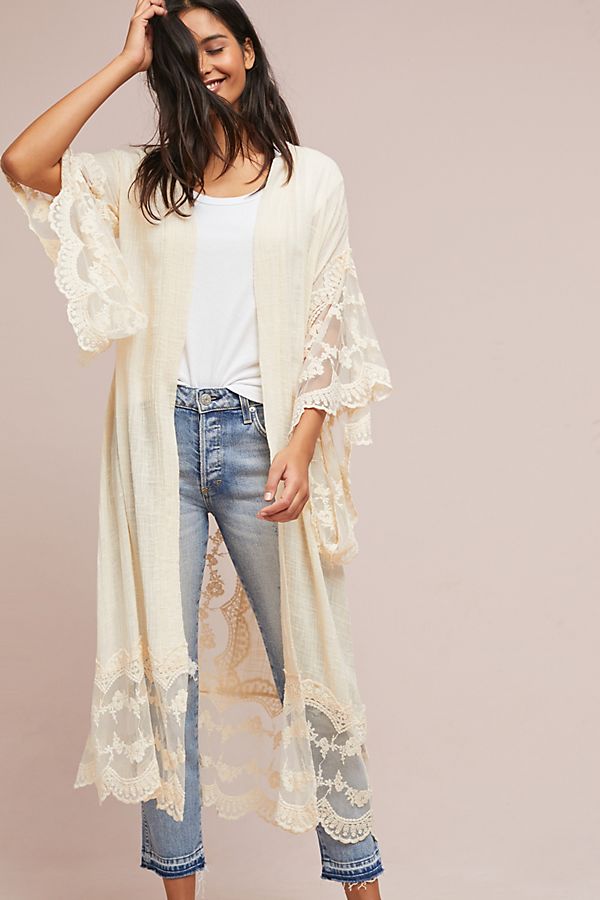 Slide View: 1: Julianna Gauze Kimono