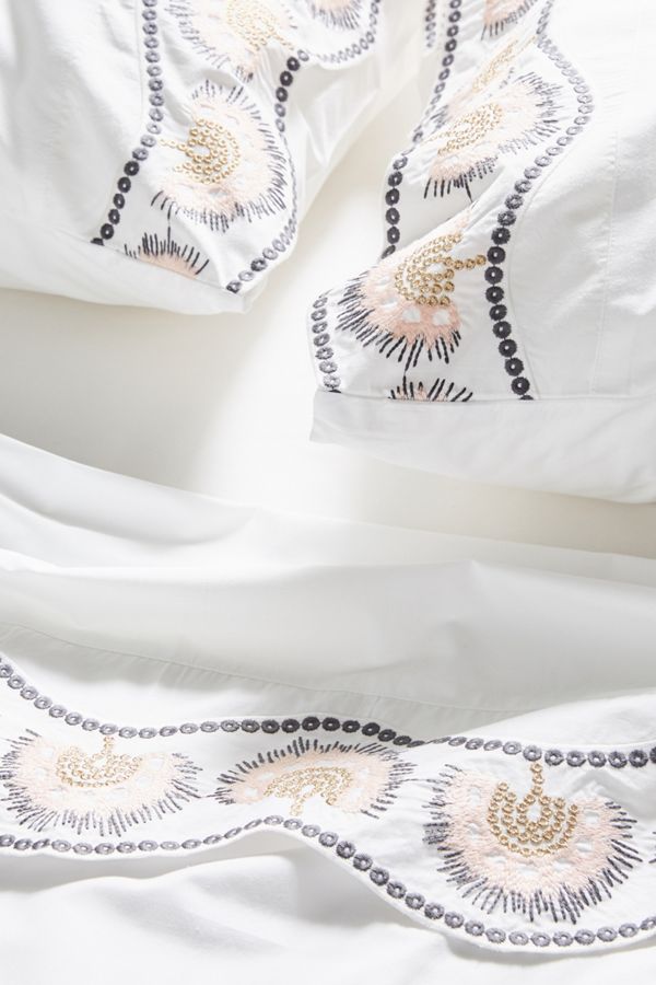Embroidered Cypress Sheet Set | Anthropologie