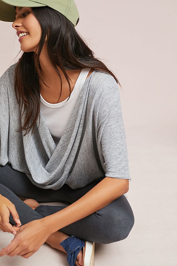 Slide View: 1: Twisted Knit Poncho