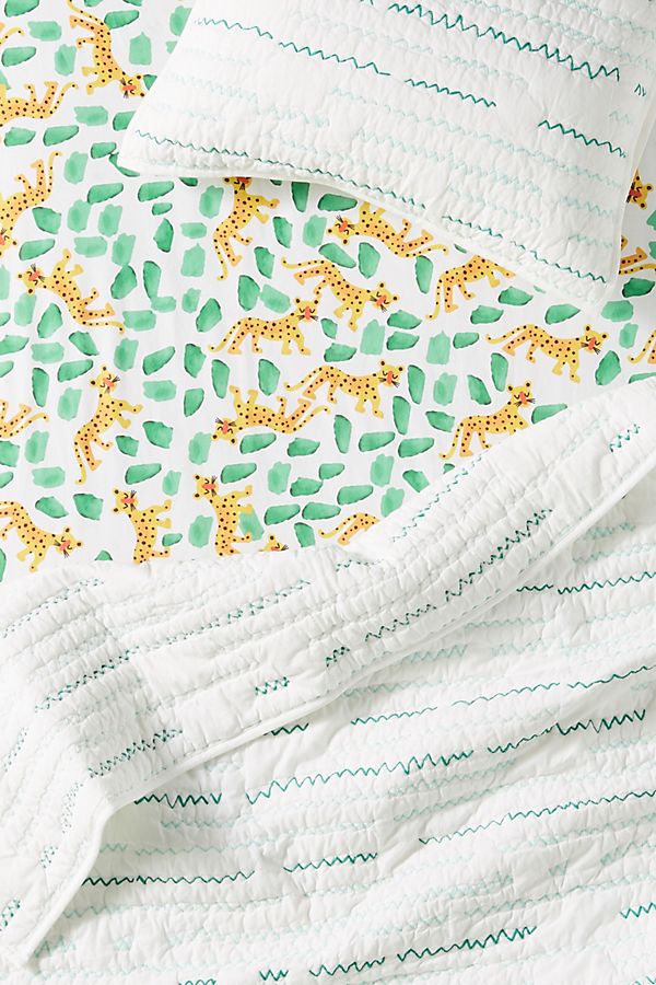 Slide View: 1: Mr. Boddington's Studio Jungle Jaguar Crib Sheet