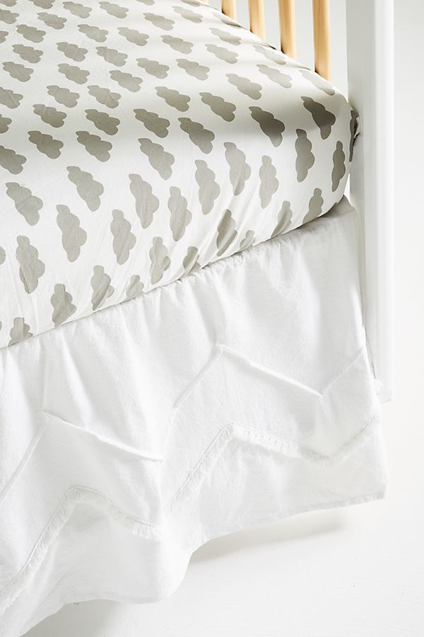 Slide View: 1: Fringed Crib Skirt