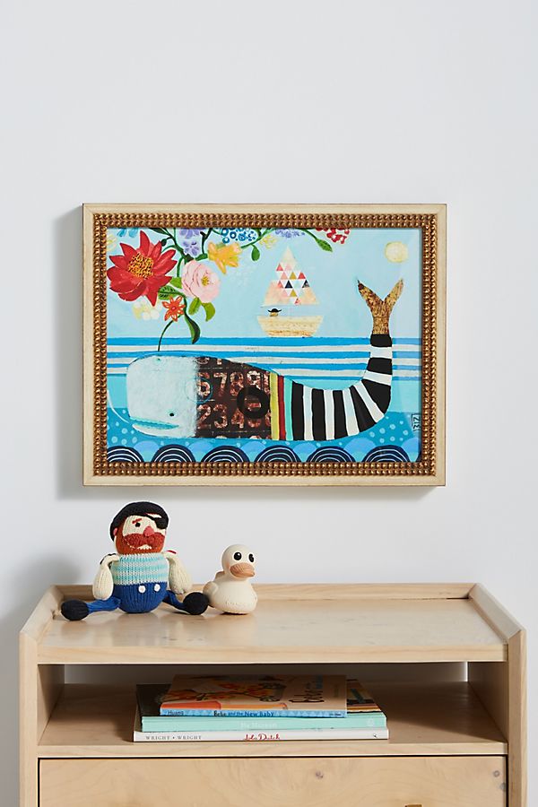 Slide View: 1: Summer Whale Wall Art
