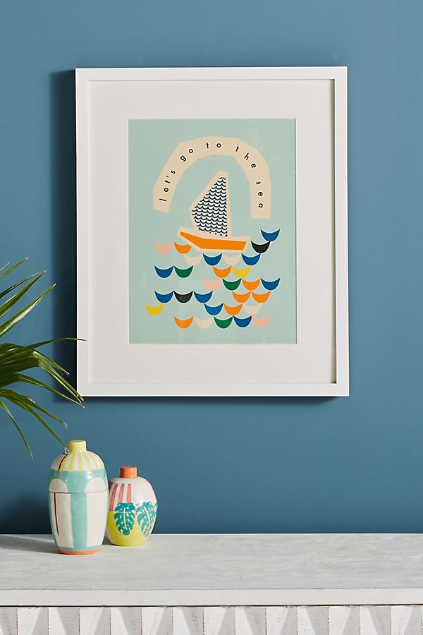 Slide View: 1: Let's Go to the Sea Wall Art