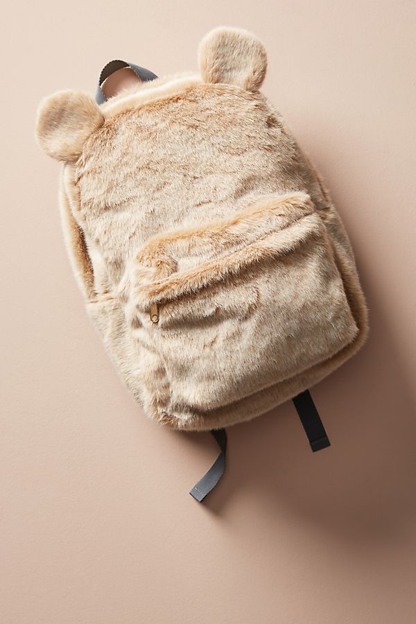 Slide View: 1: Fuzzy Bear Backpack