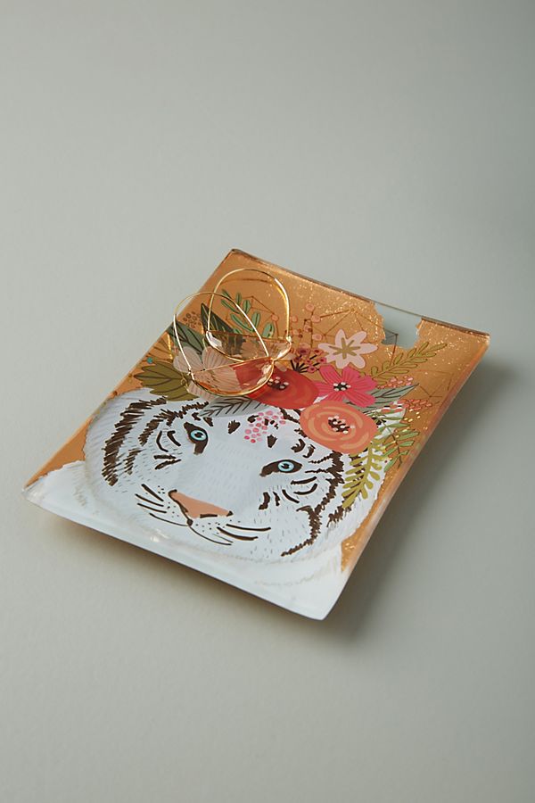Slide View: 1: White Tiger Trinket Dish