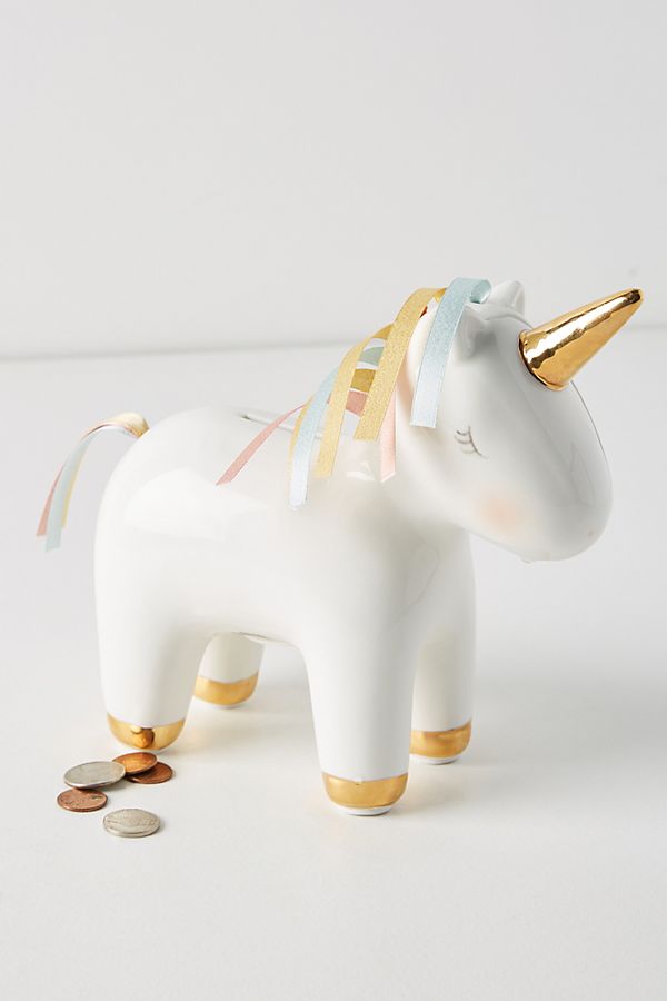 Slide View: 1: Unicorn Piggy Bank