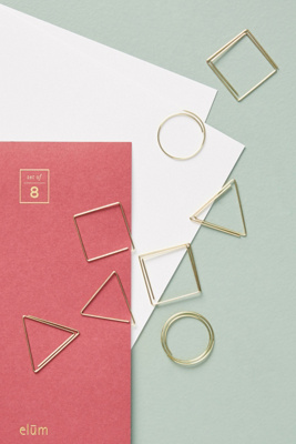 Ledger Geo Clips, Set of 8 | Anthropologie