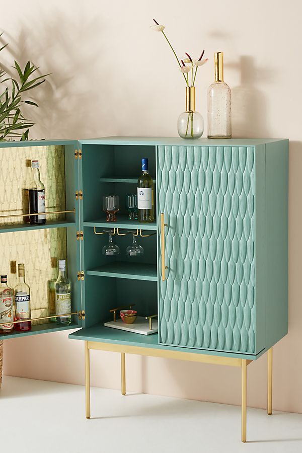 Slide View: 1: Feather Collection Bar Cabinet