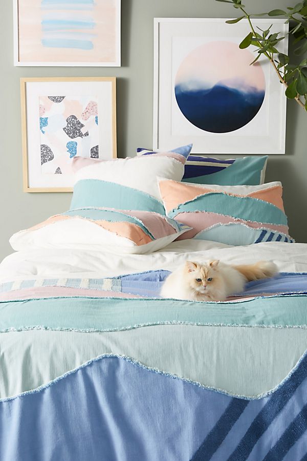 Slide View: 1: Textured Lovell Duvet Cover