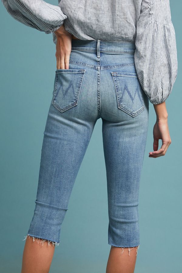 MOTHER The Stunner Knicker High-Rise Frayed Jeans | Anthropologie