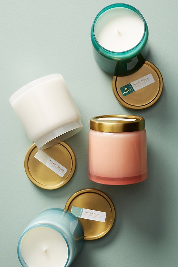 Slide View: 2: Aspen Bay Glass Candle