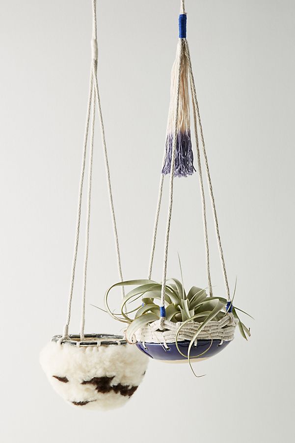 Slide View: 3: Textured Hanging Planter