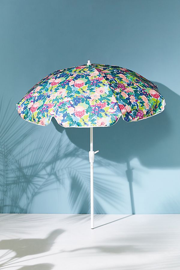Slide View: 1: Gables Floral Outdoor Umbrella