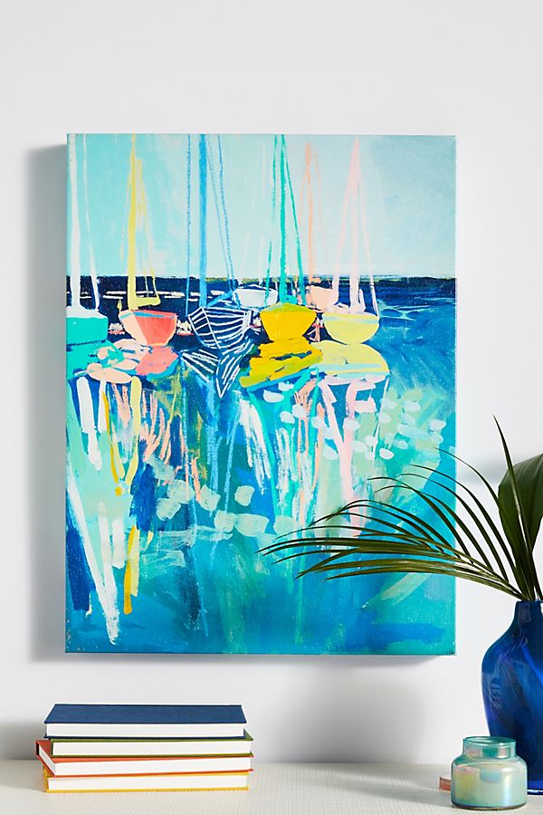 Slide View: 1: Sailboats Canvas Wall Art