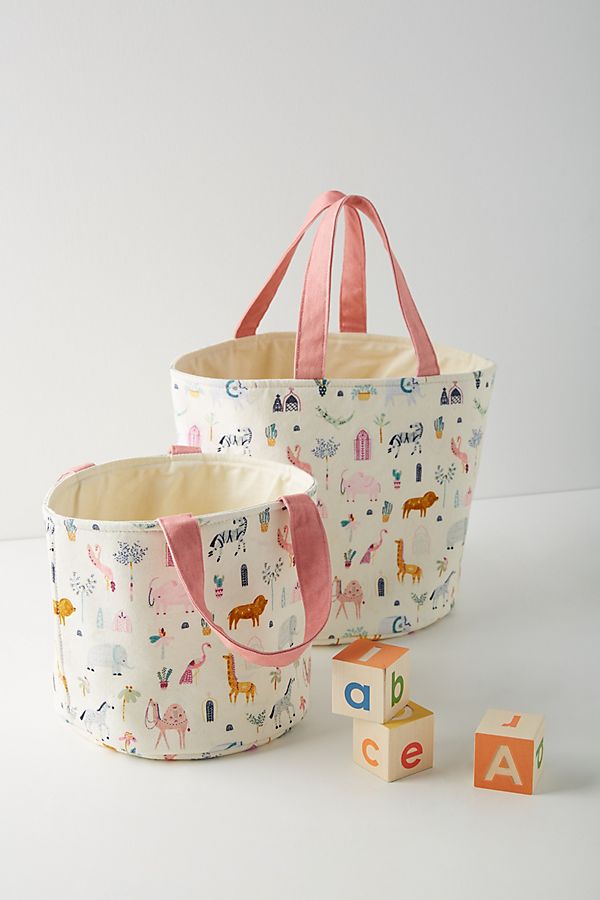 Slide View: 5: Paper & Cloth Safari Storage Bin