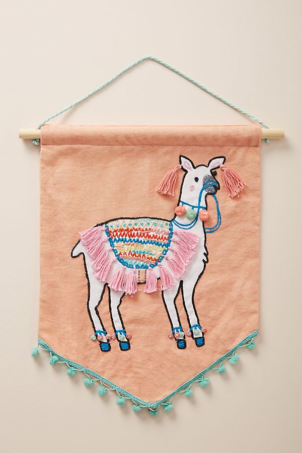 Slide View: 1: Watercolor Fauna Wall Hanging