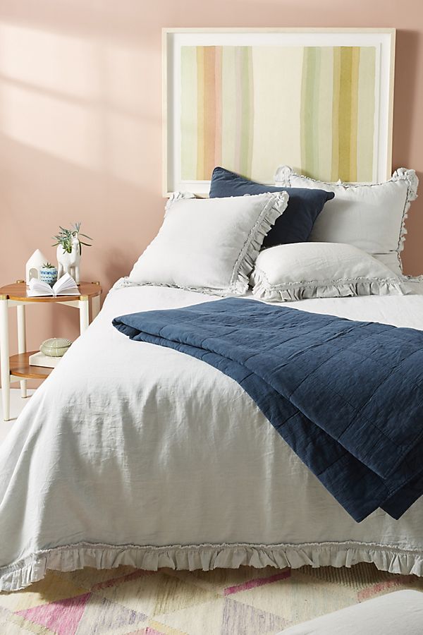 Slide View: 1: Pom Pom At Home Mathilde Linen Duvet Cover
