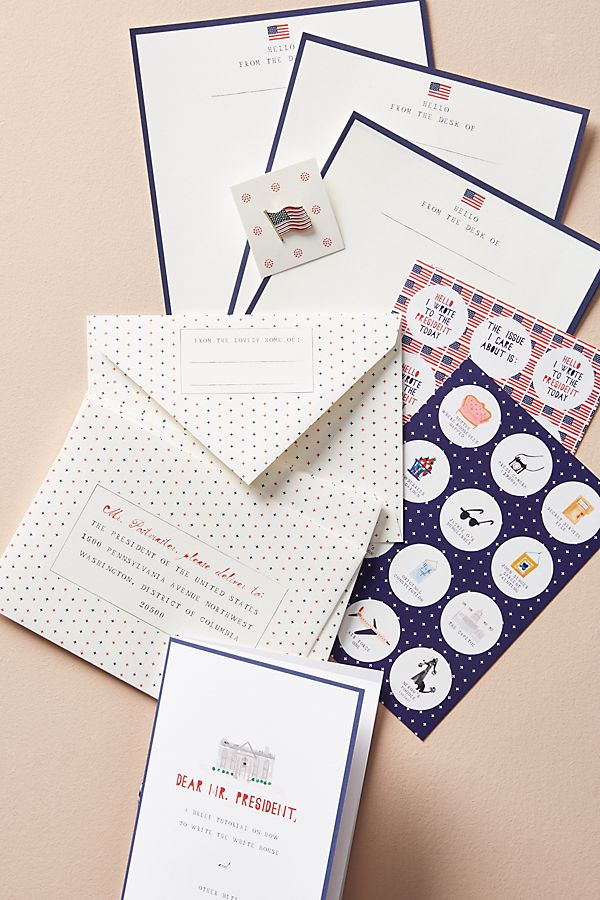 Slide View: 1: Write to the White House Stationery Set