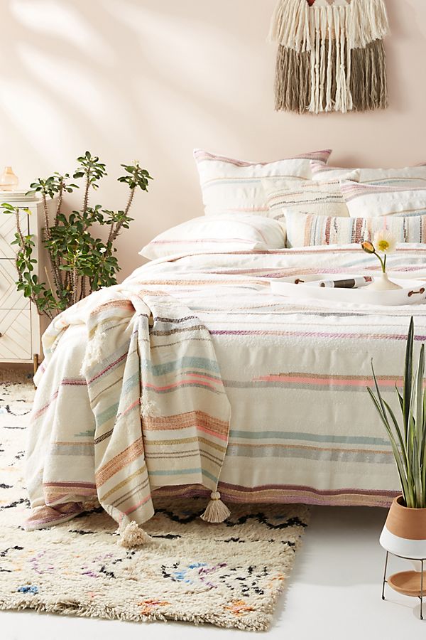 Slide View: 1: Jess Feury Woven Sunstreak Duvet Cover
