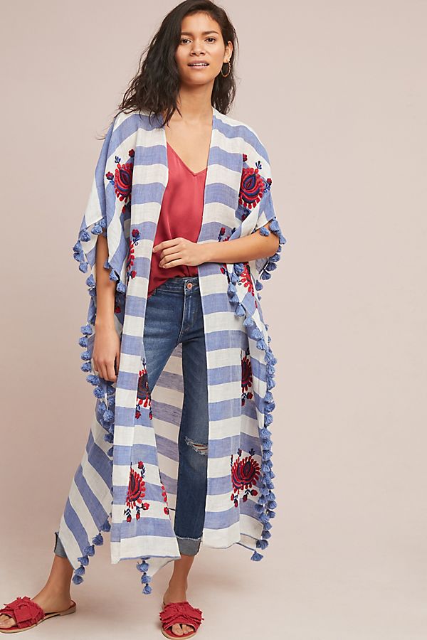 Slide View: 1: Rosie Striped Kimono