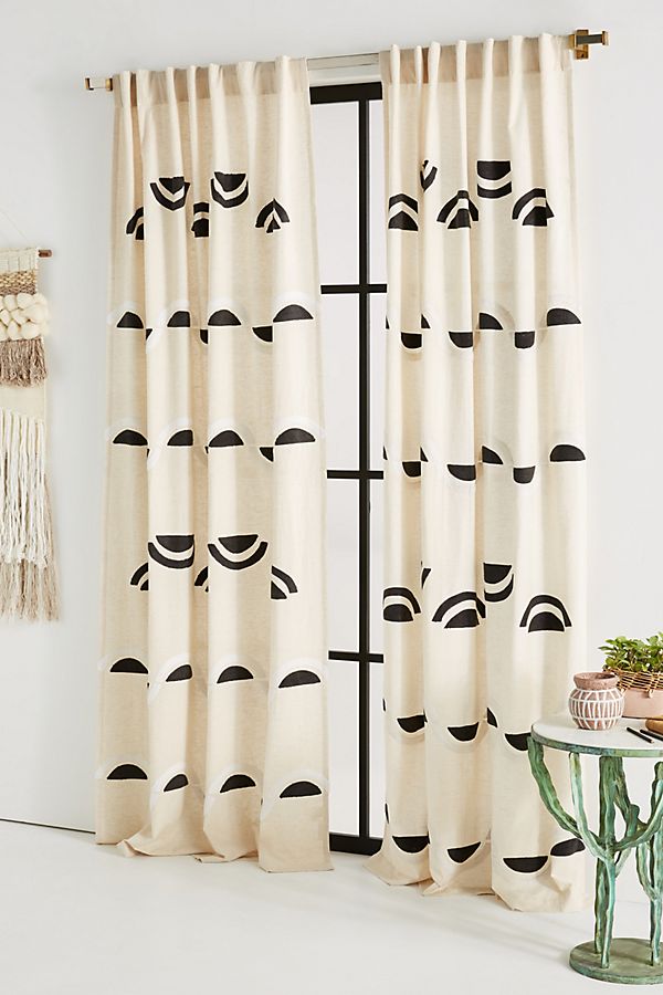 Slide View: 1: Embroidered Bailey Curtain