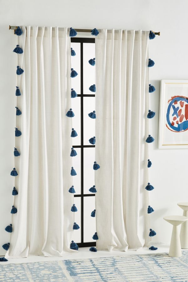 Pom Tassel Curtain | Anthropologie