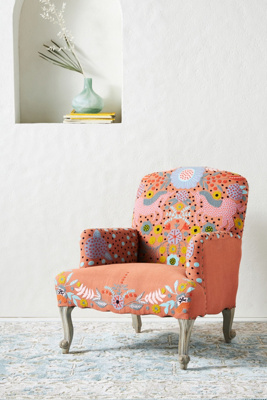 Anthropologie Jimena Occasional Chair In Orange ModeSens