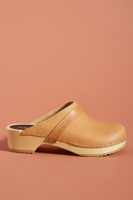 swedish hasbeens yellow clogs