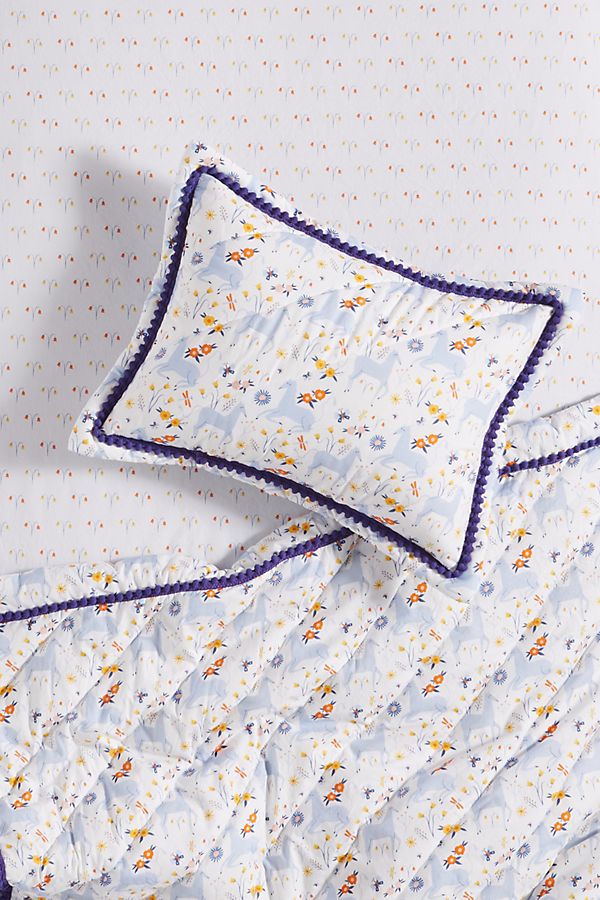 Slide View: 1: Yelena Bryksenkova Unicorn Meadow Kids Sham