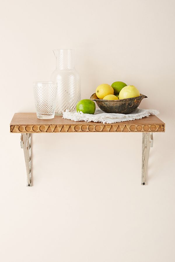 Slide View: 1: Handcarved Geo Shelf