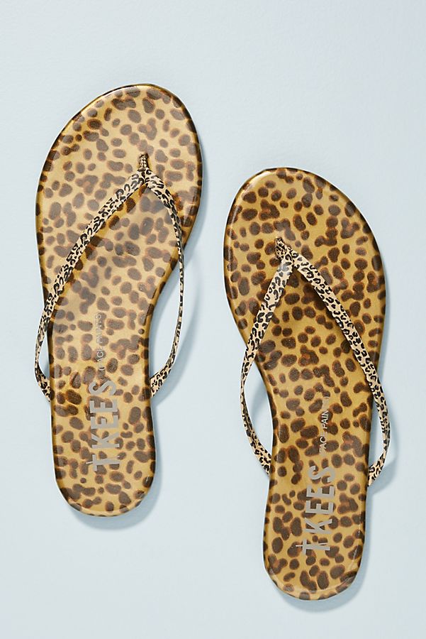 Leopard Print Thong Sandals