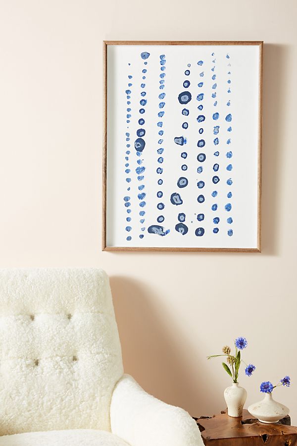 Slide View: 1: Blue Leopard 2 Wall Art