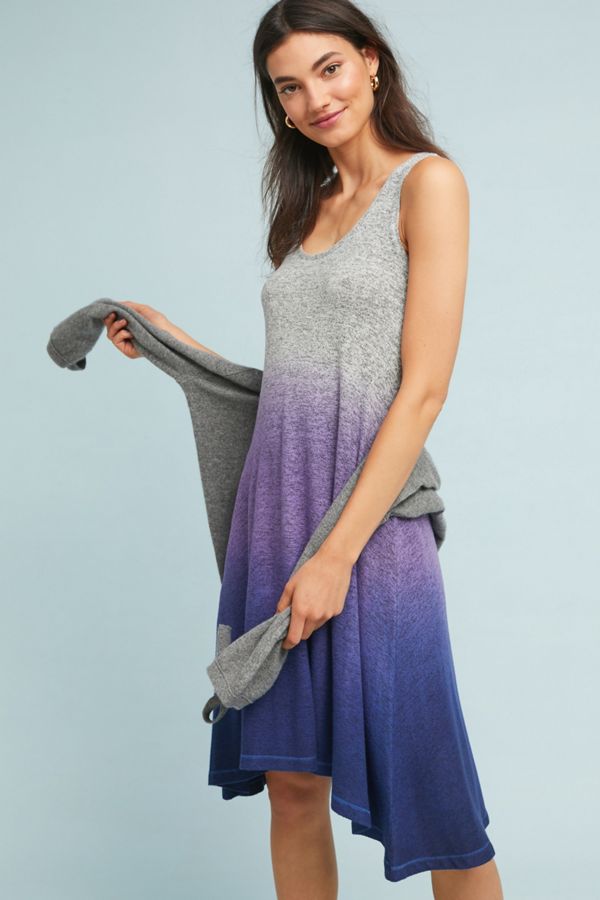 OmbreStriped Brushed Fleece Dress Anthropologie