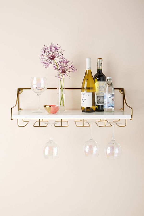 Wall Mounted Wine Glass Shelf | Anthropologie