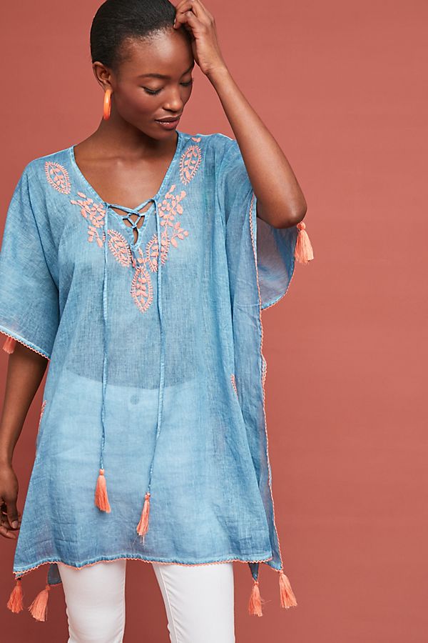 Slide View: 1: Sao Paulo Tasseled Caftan