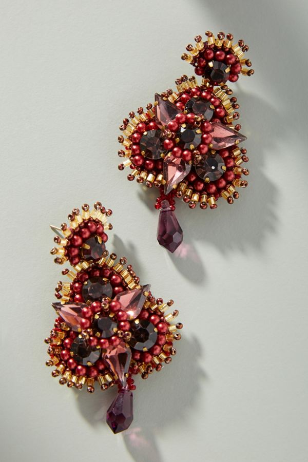 Anastasia Floral Drop Earrings | Anthropologie