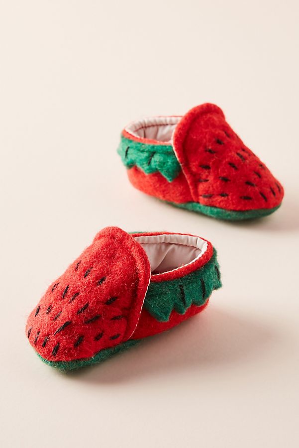 Slide View: 1: Strawberry Baby Booties