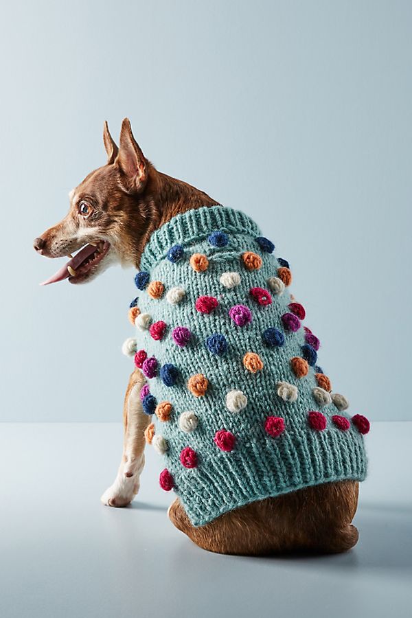 Slide View: 1: Pom Pom Dog Sweater