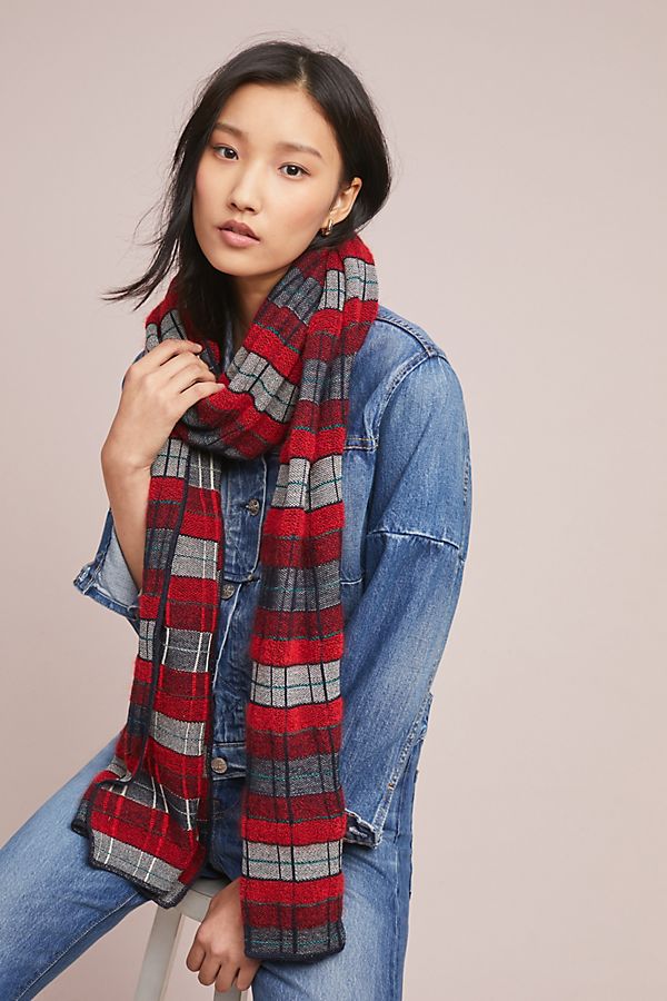 Slide View: 1: Cira Striped Scarf