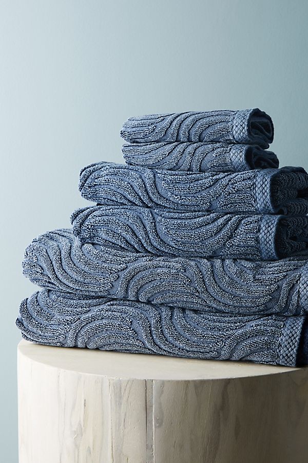 Slide View: 1: Sunfaded Bathroom Towels, Set of 6