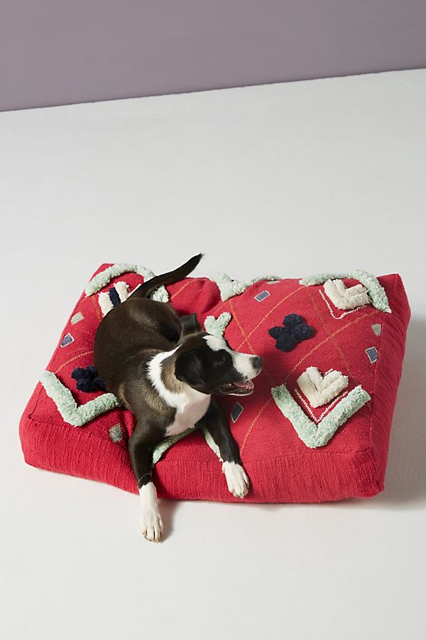 Slide View: 1: Plush Applique Dog Bed