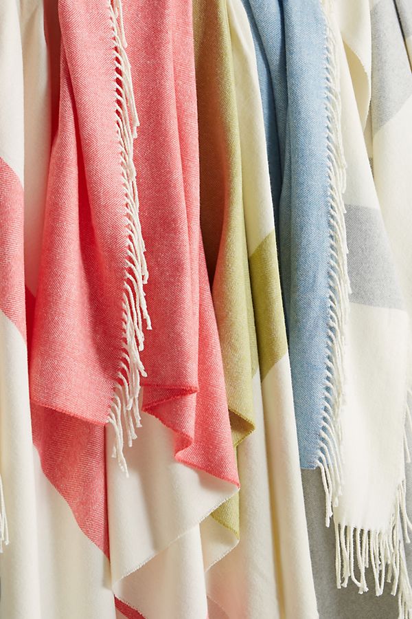 Slide View: 3: Sydney Herringbone Stripe Throw Blanket