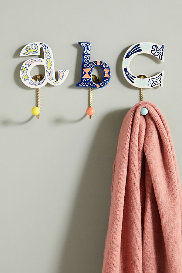 Slide View: 1: Handpainted Monogram Hook