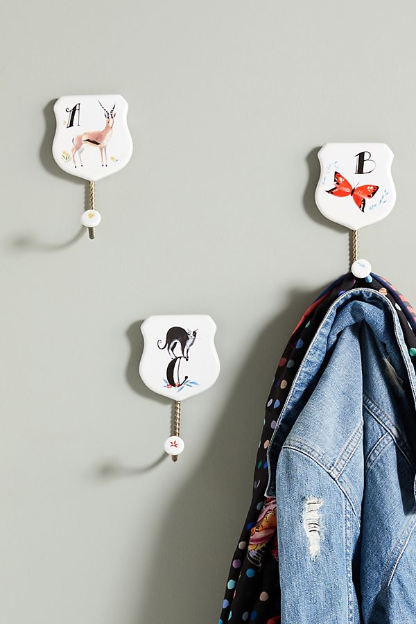 Slide View: 1: Artful Animal Monogram Hook