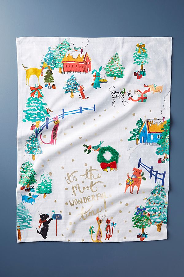 Most Wonderful Time Dish Towel | Anthropologie