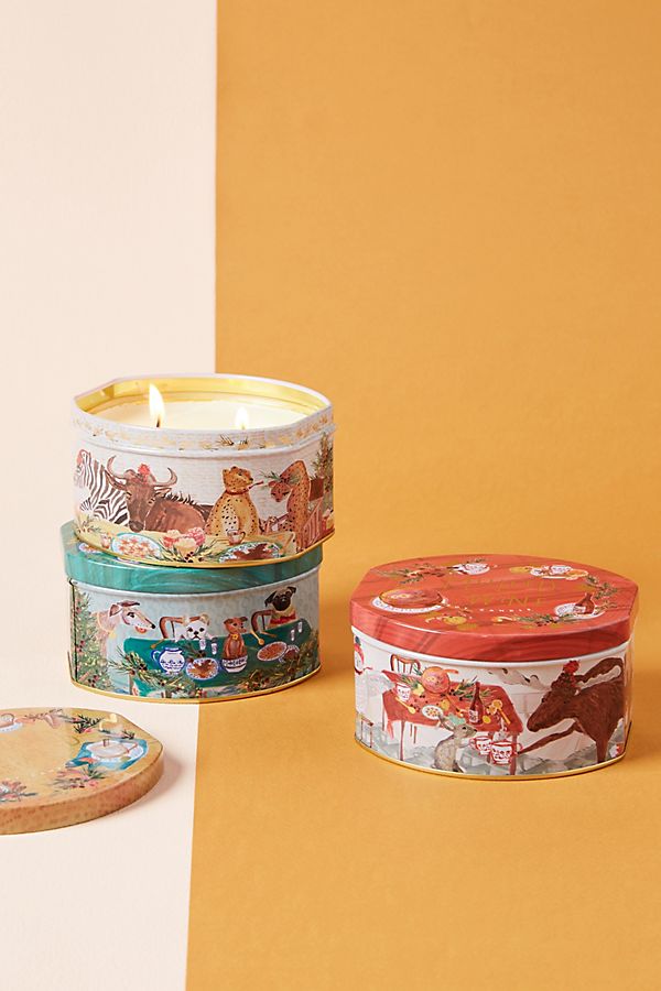Slide View: 1: Holiday Tin Candle