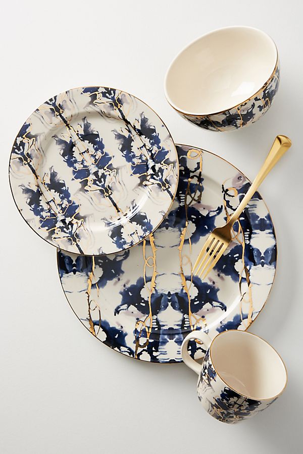 Slide View: 4: Arianne Dinner Plates, Set of 4